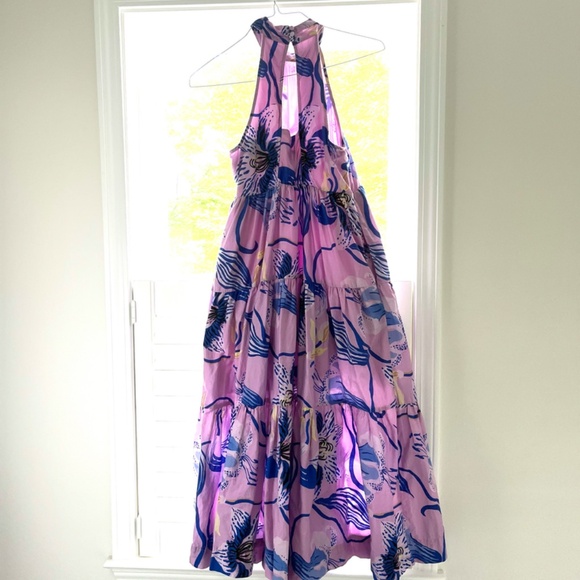 Anthropologie Maeve x Sarah Gordon tiered halter midi dress - size 4P - Picture 5 of 6